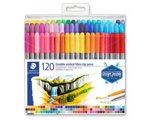 ESTUCHE DE PLÁSTICO CON 120 ROTULADORES, COLORES SURTIDOS STAEDTLER 3200 TB120 (Espera 4 dias)